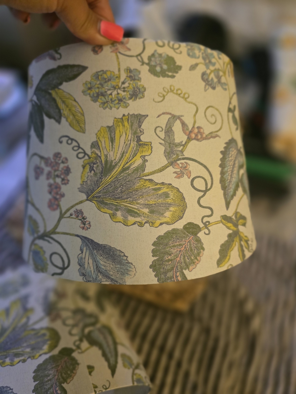 Floral Printed Lampshade Pair - Multicolor Bella Swan - Picture 3 of 11